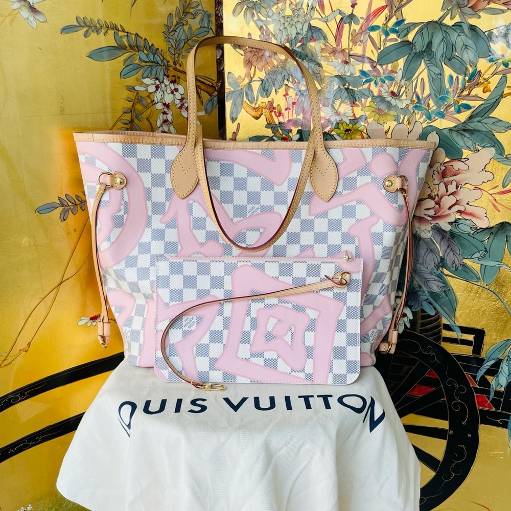 π Louis Vuitton Neverfull Damier Azure Tahitienne Ltd Edition RARE - Picture 8 of 17